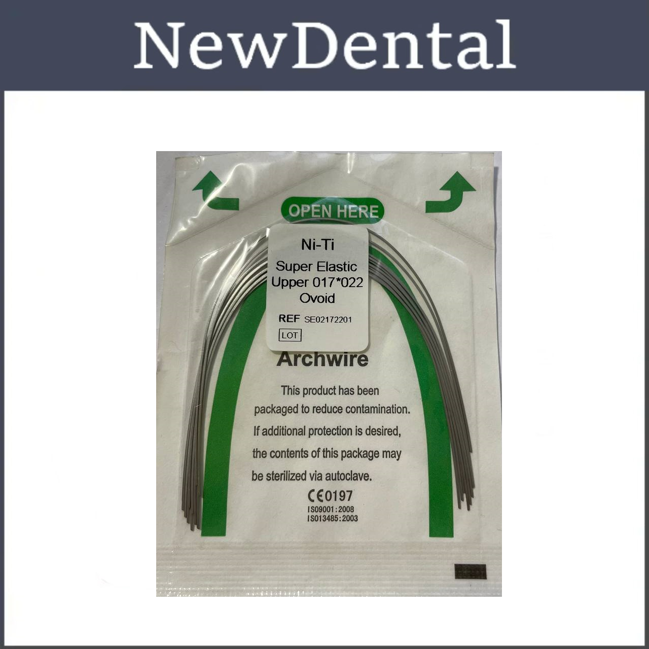 Дуги NI-TI Super Elastic 16, Upper, уп.10шт Ovoid