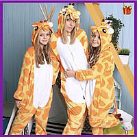 Кигуруми мужские и женские, пижама, кигуруми, жираф для парня и девушки, кигуруми для мальчика и девочки Жираф