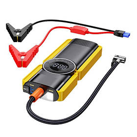 Пуско-зарядний автомобільний пристрій RIAS CP-F77 8000 mAh з ліхтариком та компресором (3_04115)