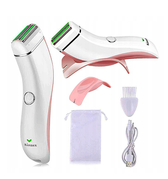 Жіночий епілятор для тіла, рук і бікіні MARSK MS-6133, білий з рожевим (AM-23)