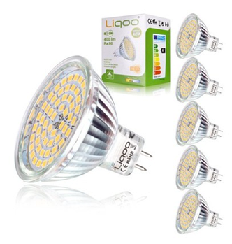 Світлодіодна лампа Liqoo MR16 Led, 5W, 400 lm, 1 шт., теплий (AM-1)