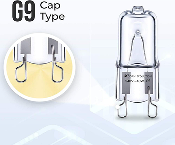 Лампа галогенна Acorn Solution G9 40W AC230V 50Hz, 10 шт./1 уп (AM-62)