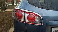 Хром накладки на стопы Hyundai Santa Fe 2009-2012 (B662)