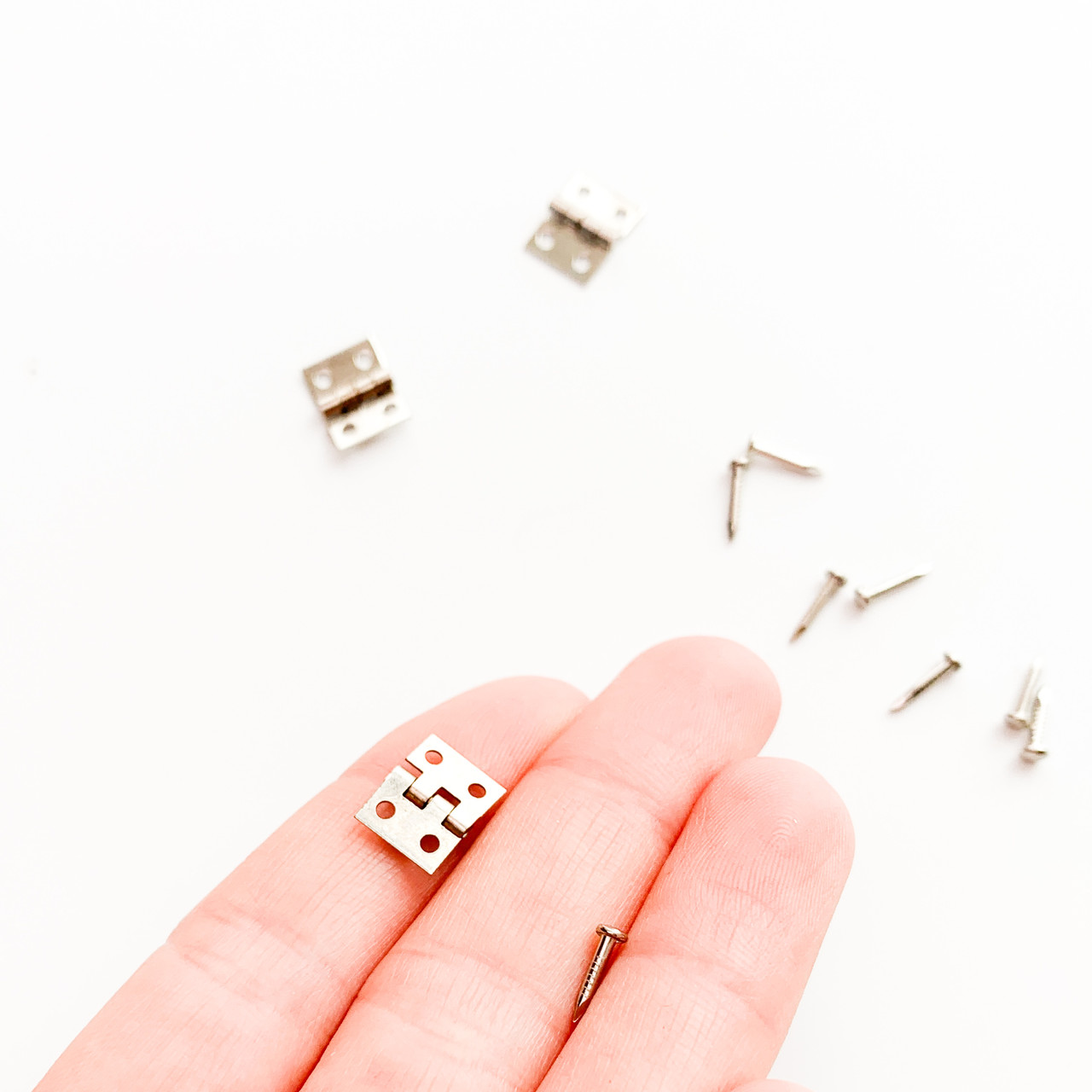 Міні петля для скриньки 10*8 мм Срібло, фото 1