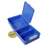 Пластиковий ланч бокс для їжі 1.4Л, квадратний, блакитний SNMZ, фото 3