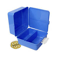 Пластиковий ланч бокс для їжі 1.4Л, квадратний, блакитний SNMZ, фото 4