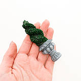 Мініатюра настінний вазон з деревом 9*3 см Сірий, фото 2