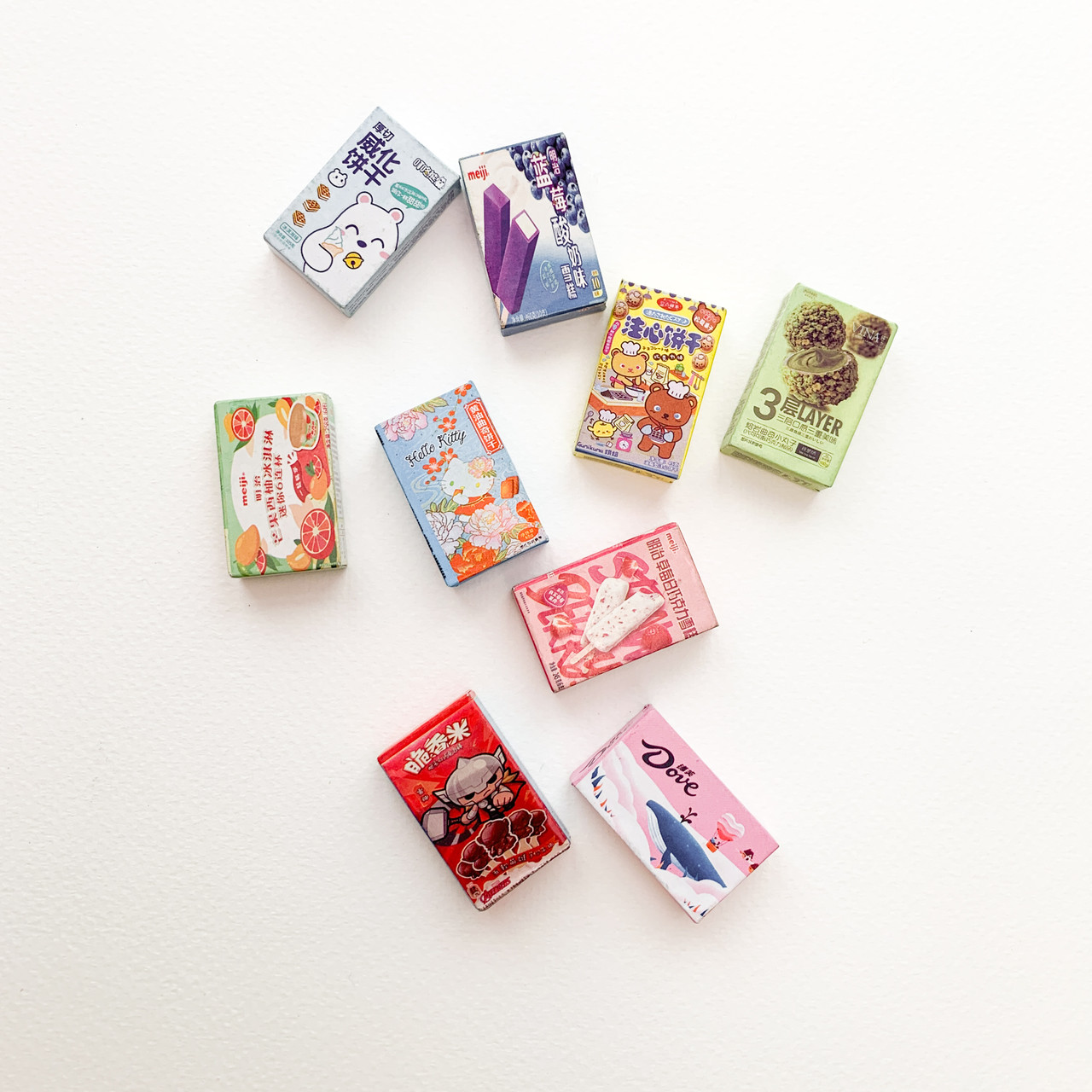 Мініатюра коробка з їжею 2*3.5 см Випадковий вибір, фото 1