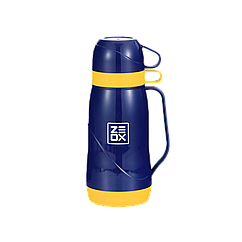 Термос питний Zeox Besar 1.0 л зі скляною колбою (тримає температуру до 24 годин, 2 чашки)