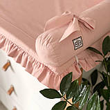 Сповивальний матрацик поплін із рюшем 60х80 Пудра, фото 3