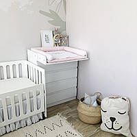 Дитячий комод пеленальний  Light на телескопах колір білий