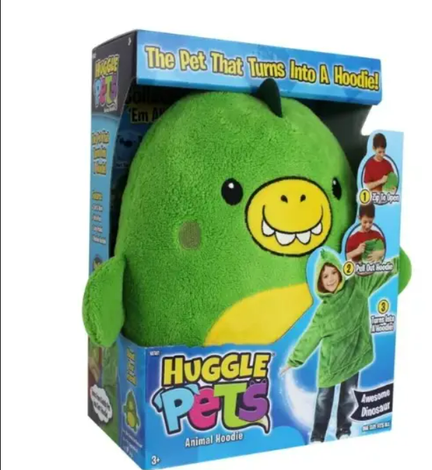Детский плед-худи толстовка халат с капюшоном и рукавами 3 в 1 Huggle Pets Hoodie, фото 1