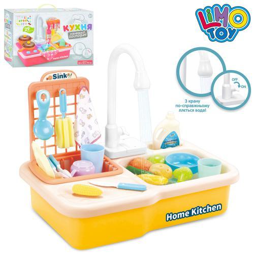 Кухня мийка-ллється вода, 39,5-24,5-34 см, посуд, продукти, 20 предметів, на батарейці, у коробці