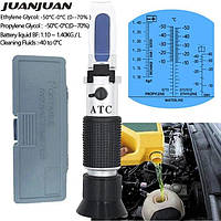 Рефрактометр для измерения антифриза теплоносителя электролита с пластиковым чехлом