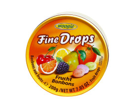 Льодяники зі смаком фруктів та ягід Woogie Fine Drops Frucht Bonbons 200 г