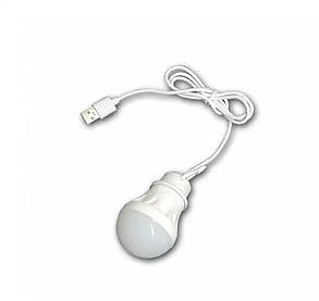 Лампочка USB світлодіодна LED 3W від павербанку, фото 2