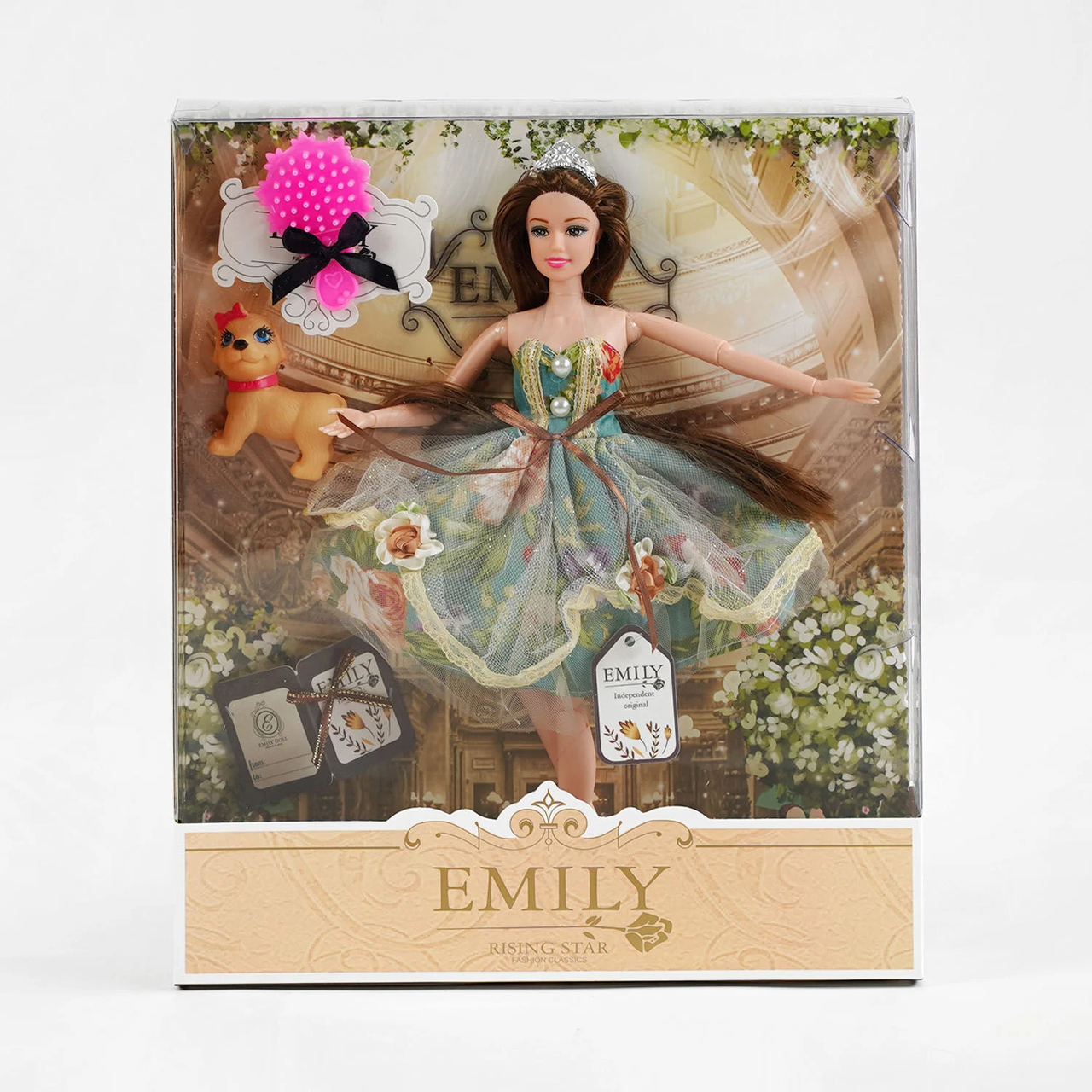 Лялька Emily шарнірна з аксесуарами, Лялька QJ 078 B аксесуари, улюбленець, у коробці, Дитяча шарнірна лялька
