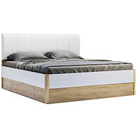 Ліжко Асті з шухлядами MiroMark 160х200 см, Дуб крафт/Білий