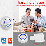 Розумна wifi кнопка виклику допомоги Tuya WiFi SOS Alarm Button, для догляду за літніми, літніми, хворими,, фото 7