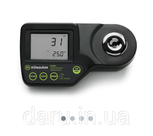 Цифровий рефрактометр солоності Milwaukee MA887, АТС, 0 - 50 PSU, ±2 PSU, Угорщина, фото 1
