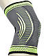Компресійний наколінник MadMax MFA-284 3D Compressive knee support Dark grey/Neon green (1шт.) L, фото 6
