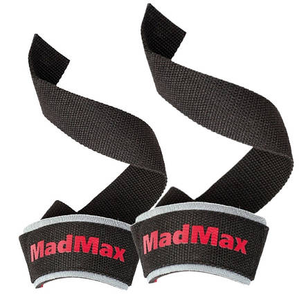 Лямки для тяги MadMax MFA-267 PWR Straps Black/Grey/Red, фото 2