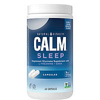 Спокійний сон із гліцинатом магнію й бергамотом, CALM, Sleep Magnesium Glycinate, Natural Vitality, 60