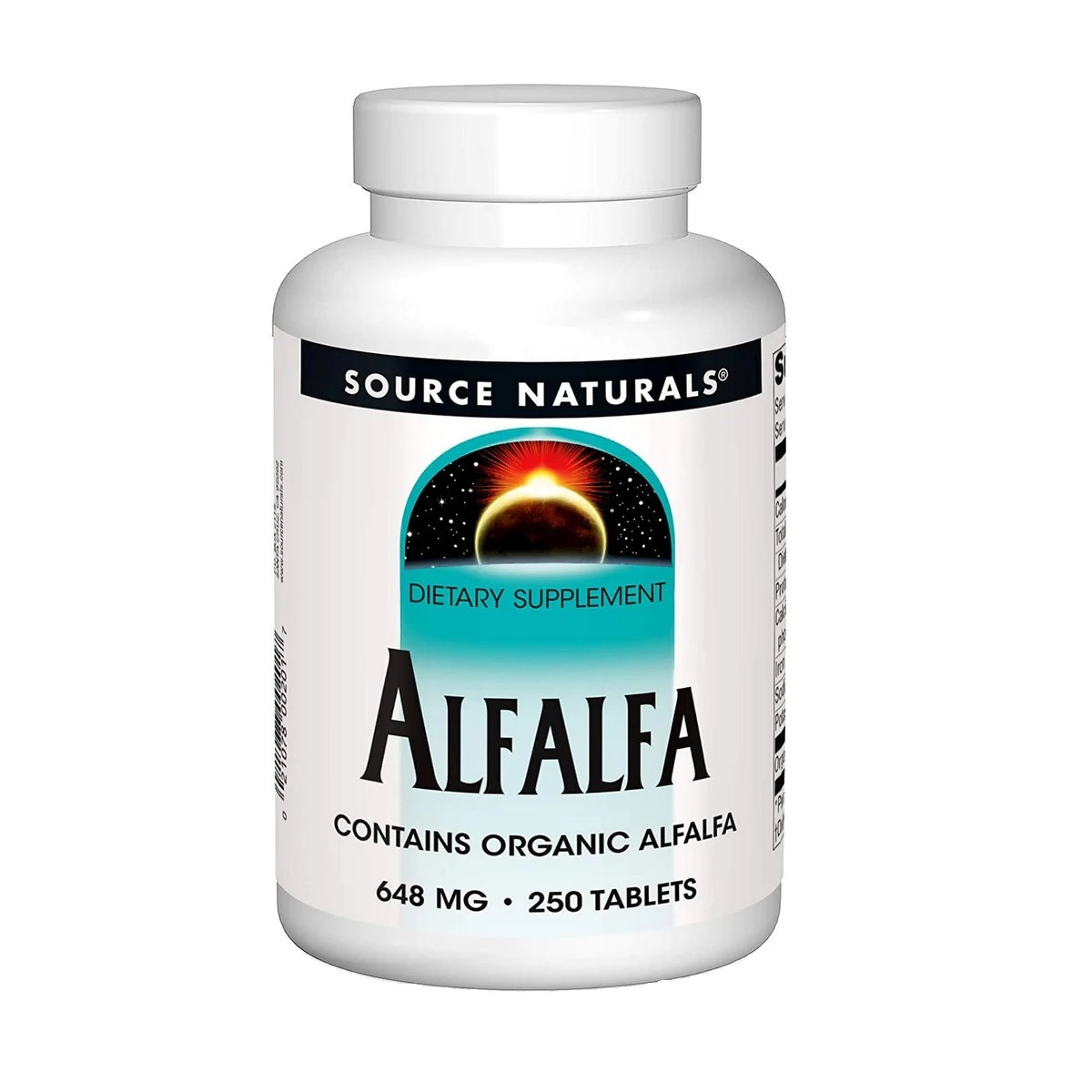 Люцерна, 648 мг, Alfalfa, Source Naturals, 250 таблеток