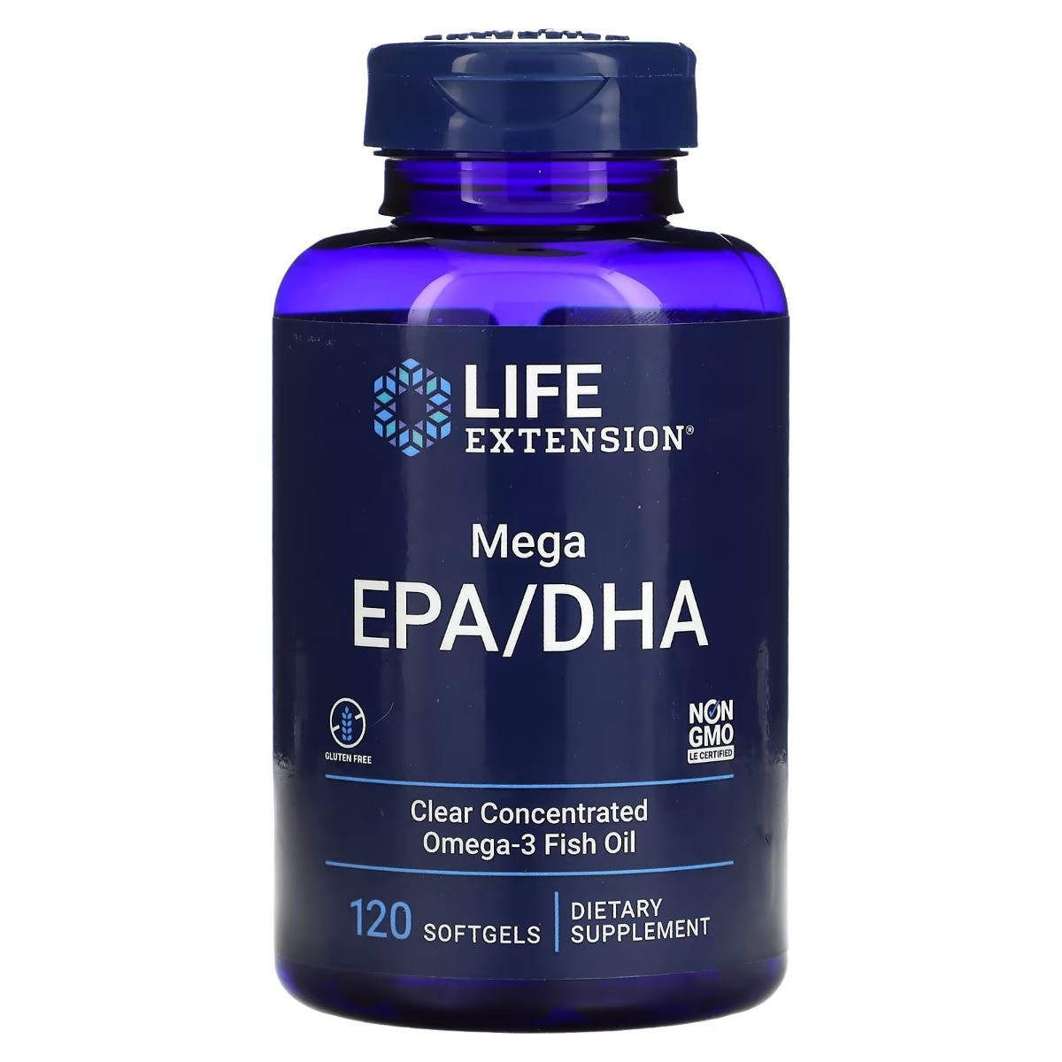 Риб'ячий жир із мега ЕПК/ДГК, Mega EPA/DHA, Life Extension, 120 гелевих капсул