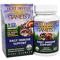 Ежедневная поддержка иммунитета, комплекс из 7 грибов, Stamets 7, Daily Immune Support, Fungi Perfecti, 30