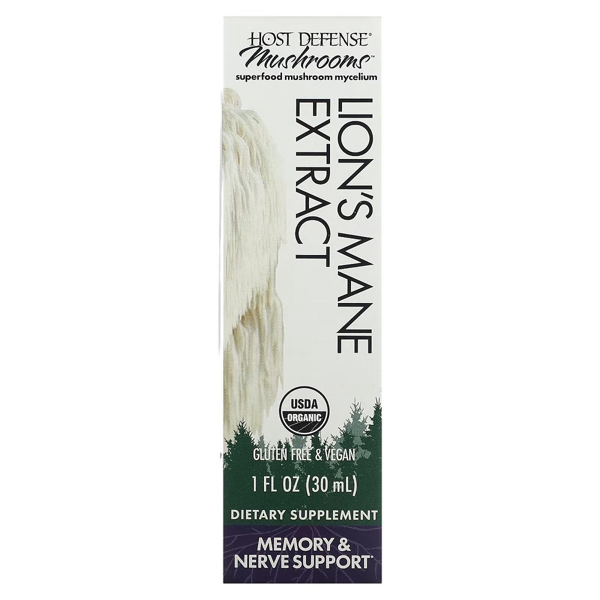 Ожина гребінчастий, екстракт у краплях, Lion's Mane Extract, Fungi Perfecti, 30 мл
