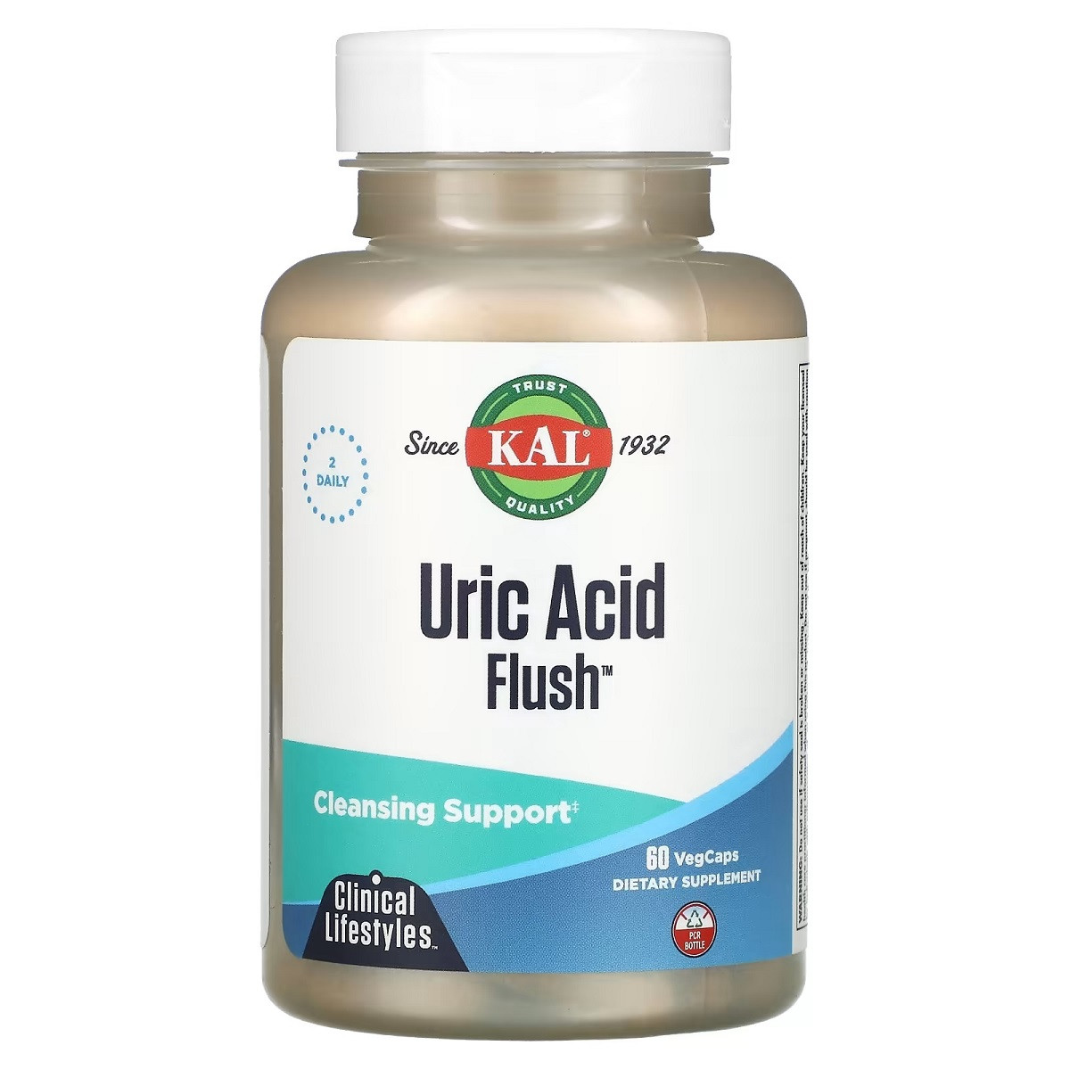 Очиститель от Мочевой Кислоты, Uric Acid Flush, KAL, 60 вегетарианских капсул - фото 1 - id-p2026890269