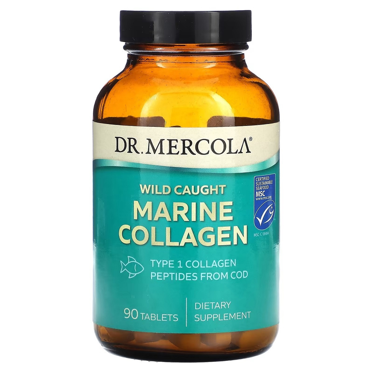Морський колаген із дикої риби, Wild Caught Marine Collagen, Dr. Mercola, 90 таблеток, фото 1