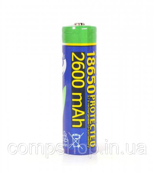 Акумулятор Li-Ion 18650  2600mAh EnerGenie EG-BA-18650/2600 з захистом (1 шт.) блістер (код 137682)