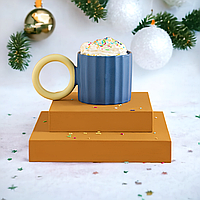 Стильная чашка для кофе капучино 260 мл Подарки на Новый Год, Новогодняя посуда