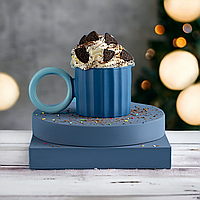Стильна чашка для кофе капучино 260 мл Подарунки на Новий Рік, Новорічний посуд