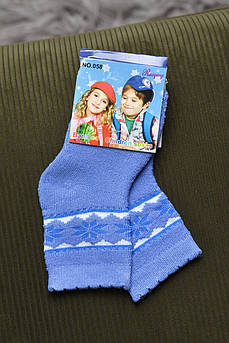 Шкарпетки дитячі махрові блакитного кольору р.4-5 167896M