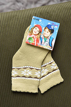 Шкарпетки дитячі махрові світло-бежевого кольору р.4-5 167899M