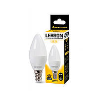 Лампа светодиодная Lebron LED L-C37 4W E14 4100K 320Lm угол 220°