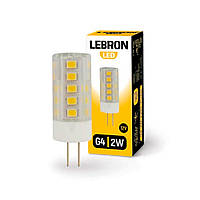 Лампа светодиодная Lebron LED L-G4 2W 12V G4 4500K 200Lm угол 360°