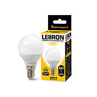 Лампа светодиодная Lebron LED L-G45 6W E14 4100K 480Lm угол 220°