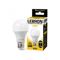 Лампа светодиодная Lebron LED 00-10-20 L-A60 / 65 15W E27 4100K 1350Lm угол 240°