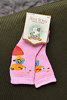 Носки детские махровые для девочки розового цвета 167842S