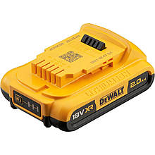 Акумуляторна батарея DeWALT, 18, 2 Ач, час зарядки 30 хв, вага 0.4 кг