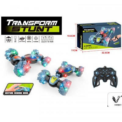 KMLH-C048S-1 Машинка на радіокеруванні 2,4G, акумулятор, 28 см, змінює форму, звук, світло, 2 кольори, у коробці, фото 1