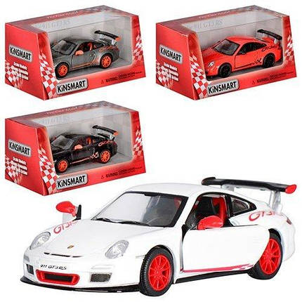 KMKT5352W Іграшка Машина металева 2010 Porsche 911 GT3 RS у коробці 16*8,5*7,5см, фото 1