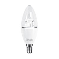 Лампа светодиодная Maxus 1-LED-531 C37 6W 3000K 220V E14