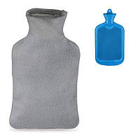 Голубая бутылка для горячей воды с крышкой 2 литра