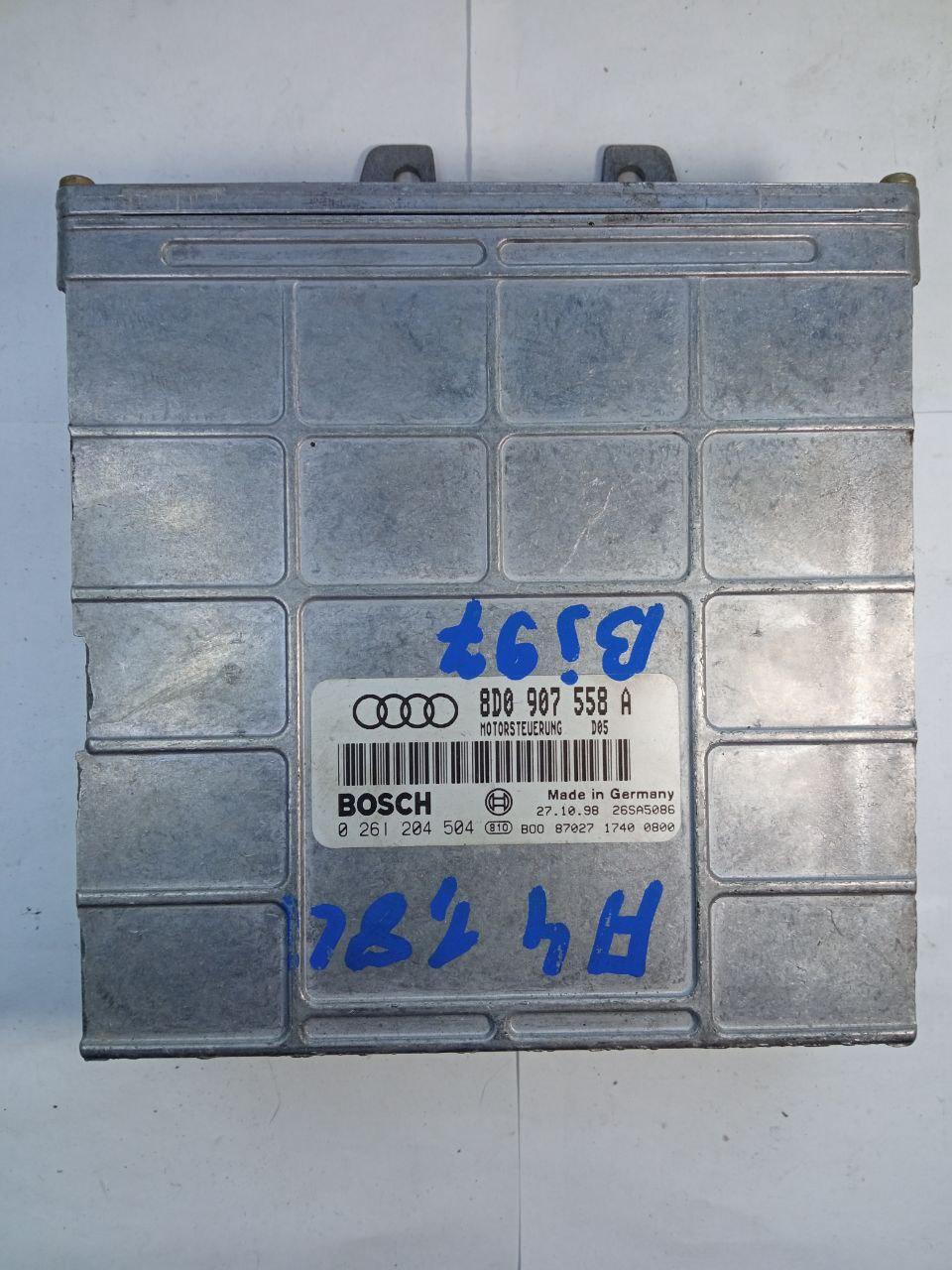Електронний блок керування Audi A4 1.8i Bj 97 Bosch 0 261 204 504 / 8D0907 558 A / 8D0907558A