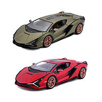 Автомодель - LAMBORGHINI SIÁN FKP 37  (ассорти зеленый металлик, красный металлик, 1:24)